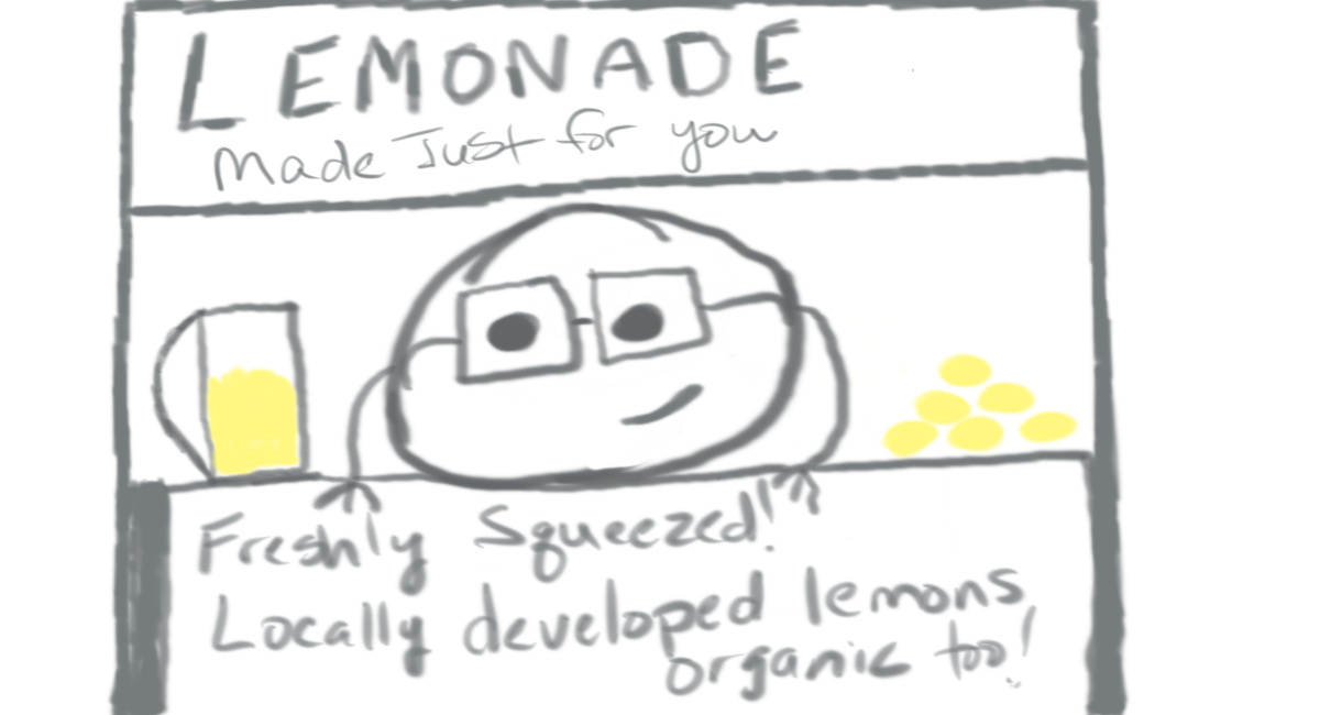 drawing of a brain at a lemonade stand representing the resilient brain